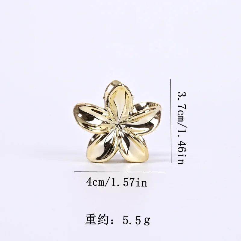 Fashionable Simple Shiny Egg-Shaped Flower Hair Clip,Ladies、Girls Party Hair Accessories 4cm
