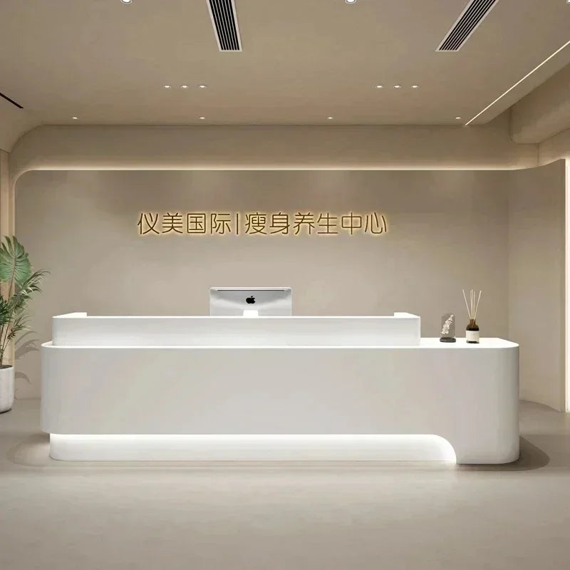Checkout Beauty Salon Reception Desks Counter Podium Front Desk Spa Luxury Escritorios De Oficina Modernos Shop Furniture