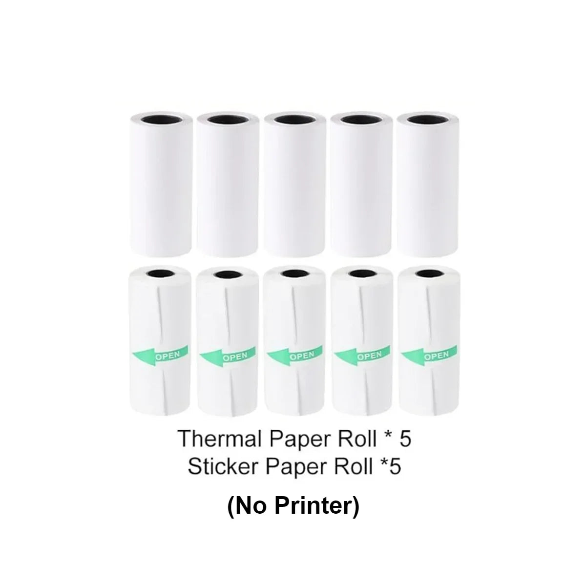 Thermal Mini Printer Portable Inkless Sticker Cut Small Pocket Printer