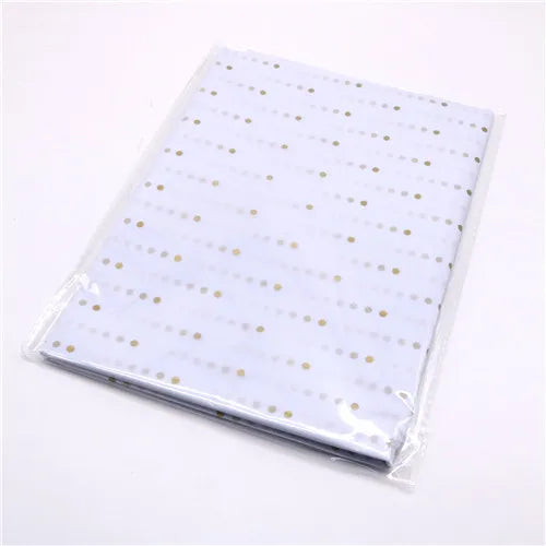 10pcs Gold Tissue Paper DIY Gift Wrapping Paper Handmade Craft Leopard Star Pattern Floral Packaging Material Arts Supplies
