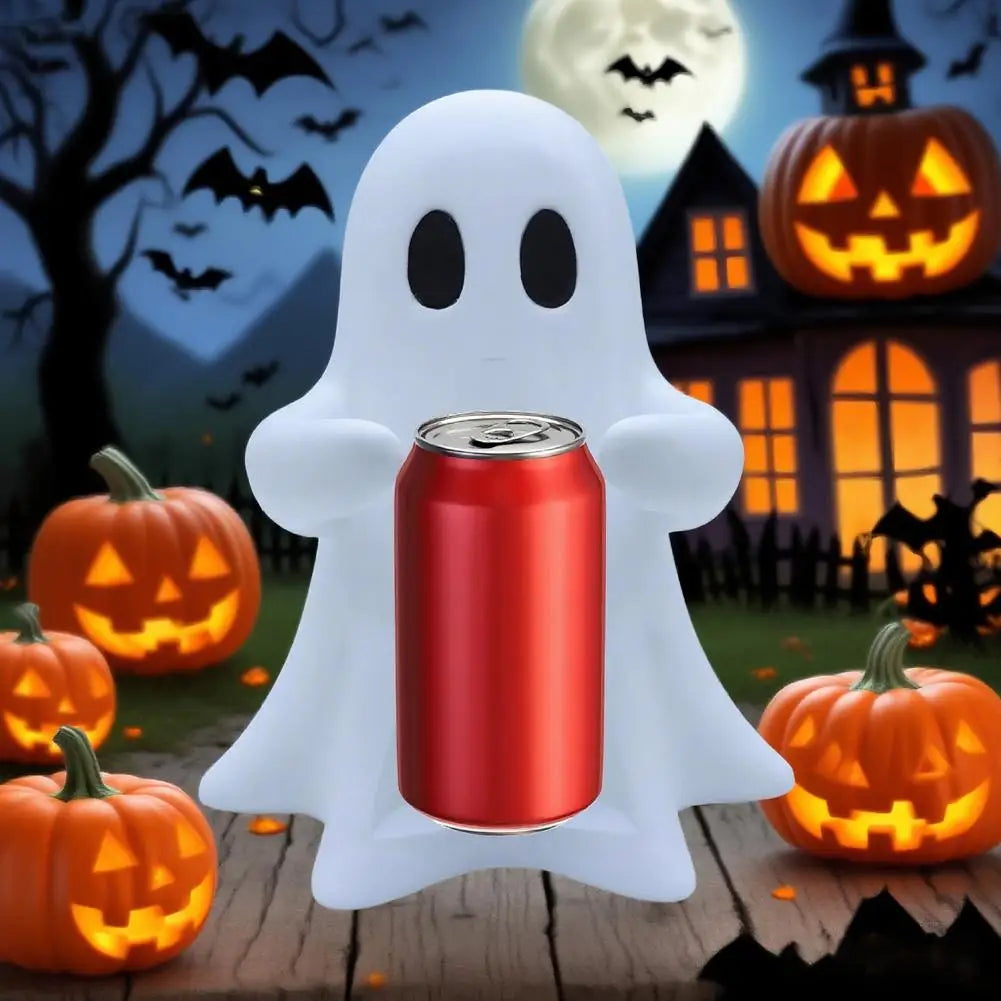 2025 New Halloween Ghost 3D Drink Holder Statue - Cute Spooky Desktop Organizer For Office Home Decoration Gifts R5C2