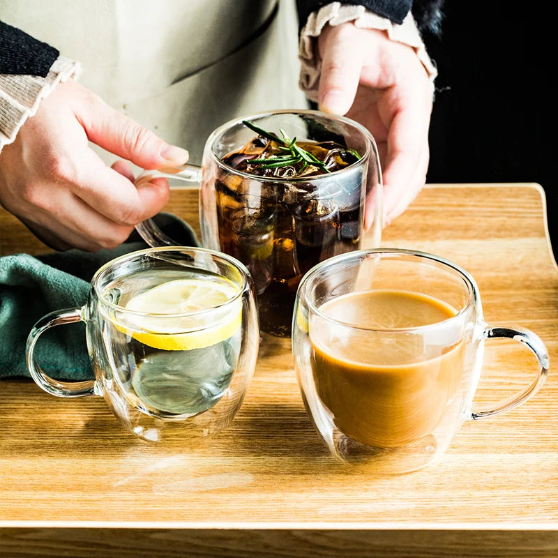 Heat-Resistant Double Wall Glass Cup