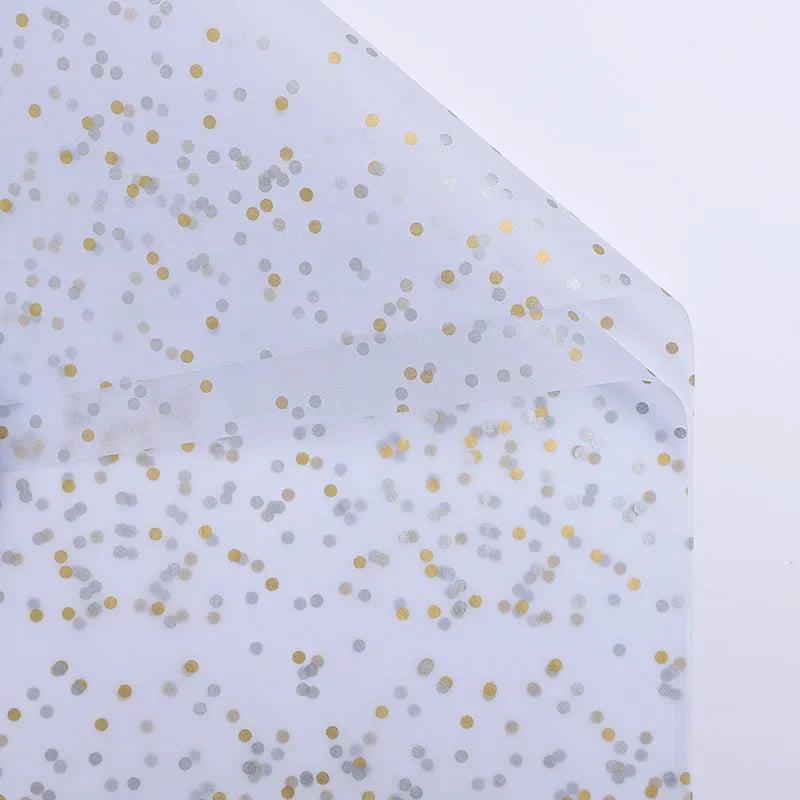 10pcs Two-color Dot Tissue Paper Birthday Gift Packaging Valentine's Sydney Paper Fireworks Packaging Paper Wrap for Gift