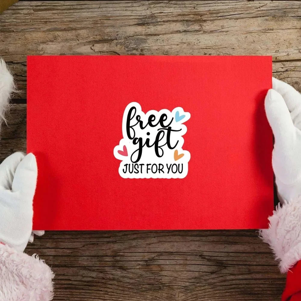 120pcs Just for You Free Labels Stickers Gift Thank You Small Business Stickers Irregular Shape Handmade Label for Packaging