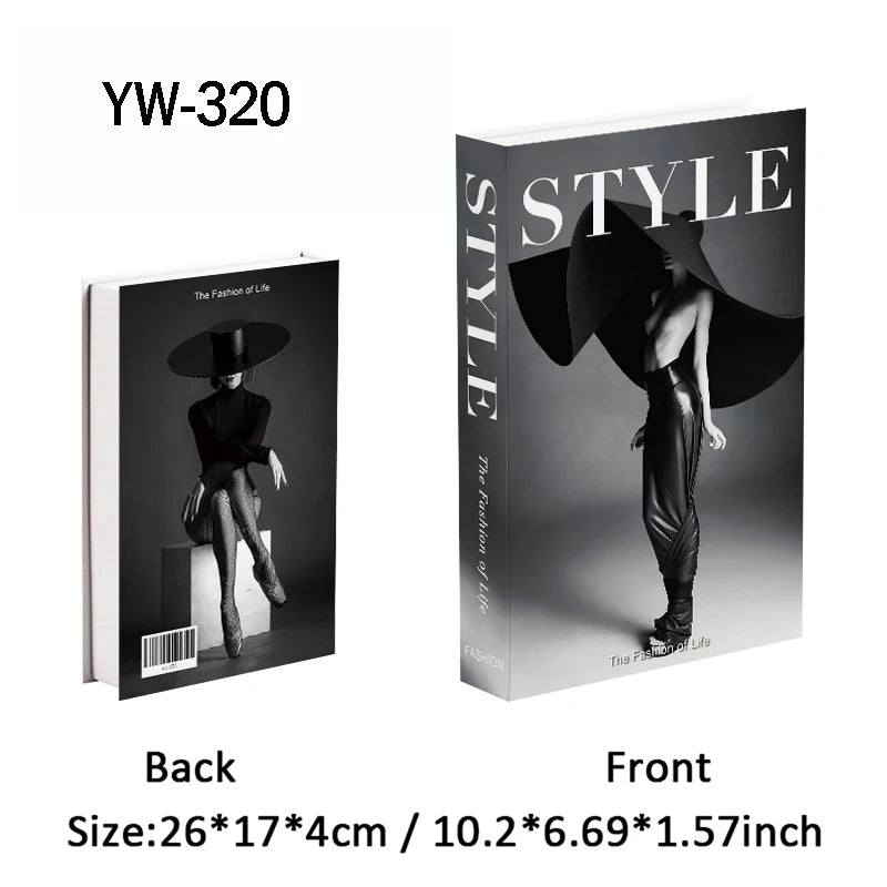 Fashion Luxury Fake Books Decoration Perfume Girl Magazine Simulation Book Shooting Coffee Table Villa Hotel Decor Props