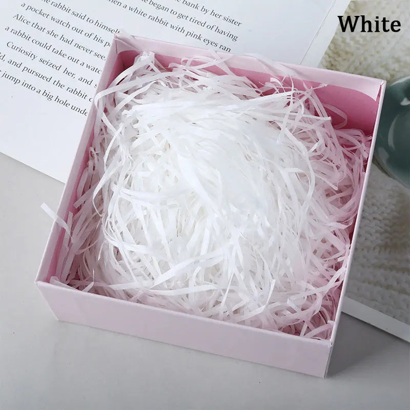 100g Colorful Raffia Shredded Paper Candy Boxes DIY Gift Box Filling Material Tissue Party Gift Packaging Filler Decor