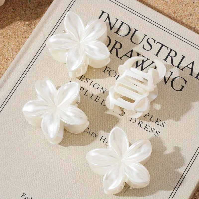 Fashionable Simple Shiny Egg-Shaped Flower Hair Clip,Ladies、Girls Party Hair Accessories 4cm