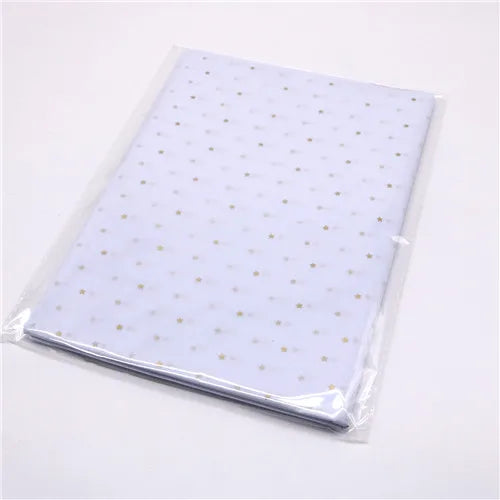 10pcs Gold Tissue Paper DIY Gift Wrapping Paper Handmade Craft Leopard Star Pattern Floral Packaging Material Arts Supplies