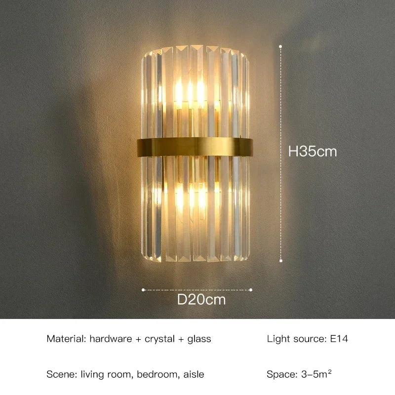 LED Luxury Crystal Wall Lamps