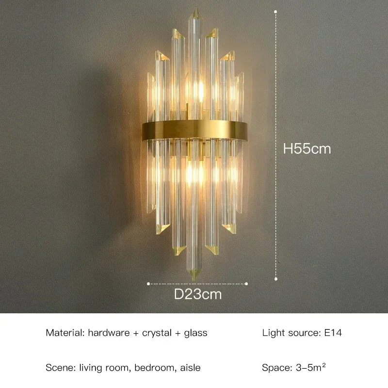 LED Luxury Crystal Wall Lamps