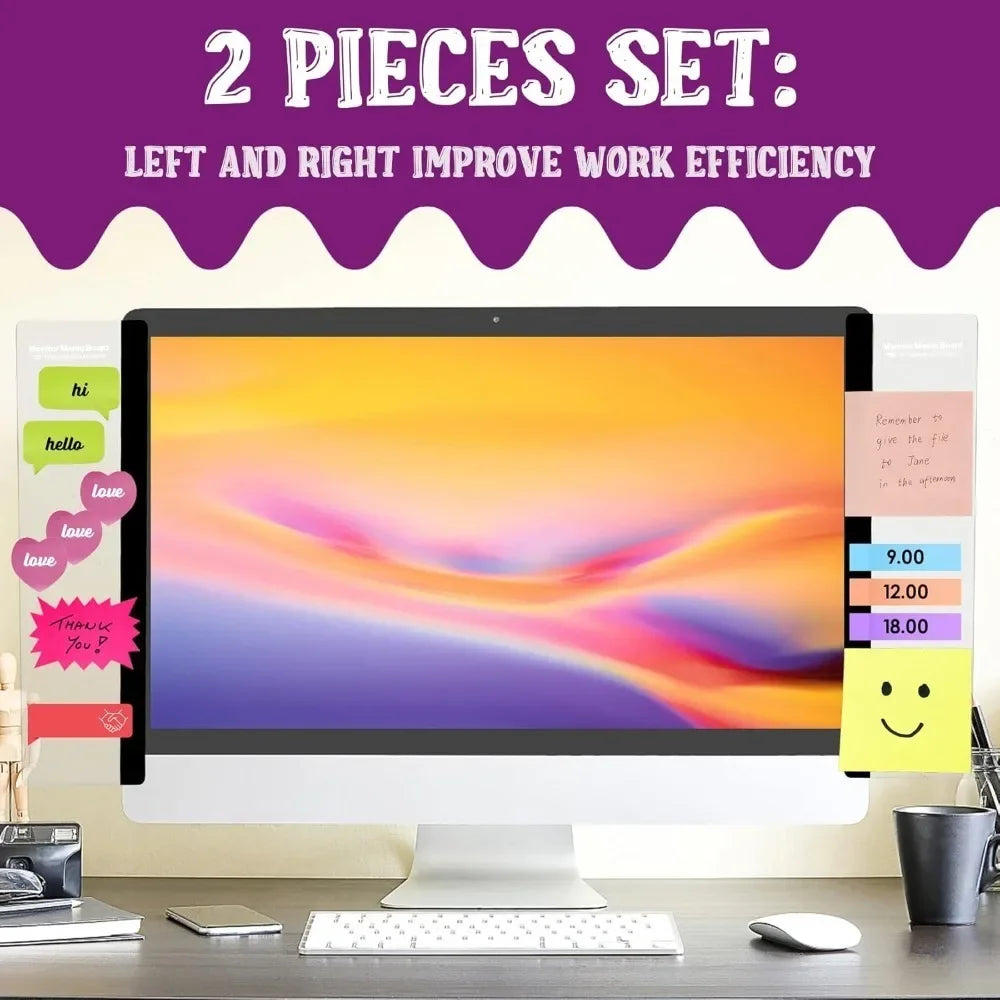 Desk Side Sticky Note Organizer Clip for Home- Office