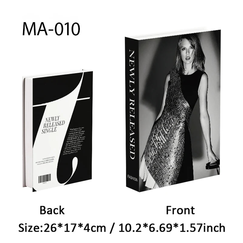 Fashion Luxury Fake Books Decoration Perfume Girl Magazine Simulation Book Shooting Coffee Table Villa Hotel Decor Props