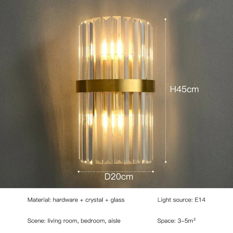 LED Luxury Crystal Wall Lamps