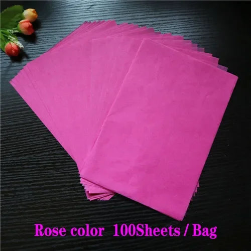 100sheets A5 Wrapping Paper Retro Multicolor Tissue Paper Bookmark Gift Wrapping Papers Floral Gift Packaging Material 14*21CM