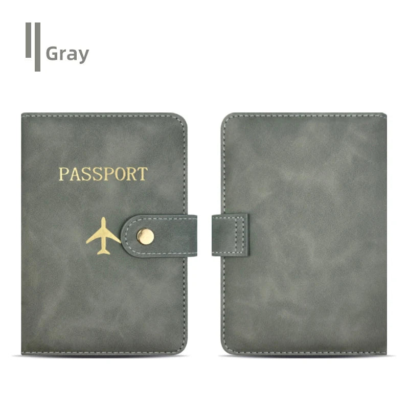 Personalize Name Travel Passport Wallet Luxury Airplane Men Business Passport Cover Custom Name Gift Women Travel Accessories