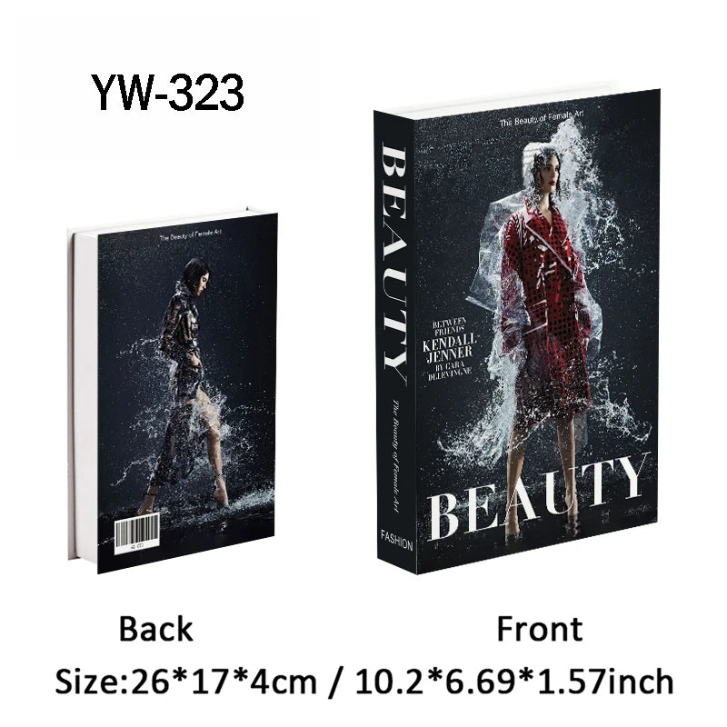 Fashion Luxury Fake Books Decoration Perfume Girl Magazine Simulation Book Shooting Coffee Table Villa Hotel Decor Props