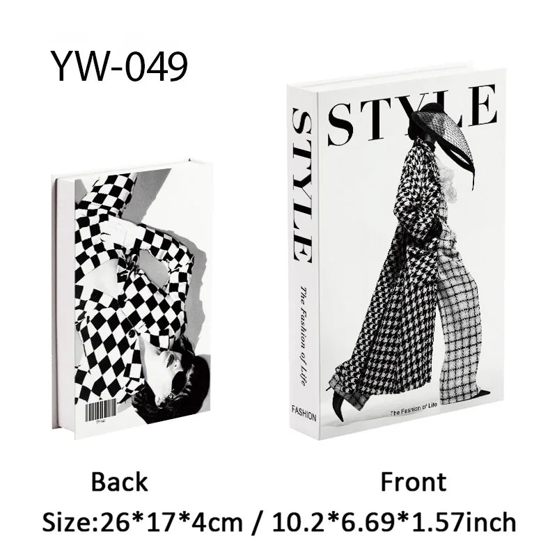 Fashion Luxury Fake Books Decoration Perfume Girl Magazine Simulation Book Shooting Coffee Table Villa Hotel Decor Props