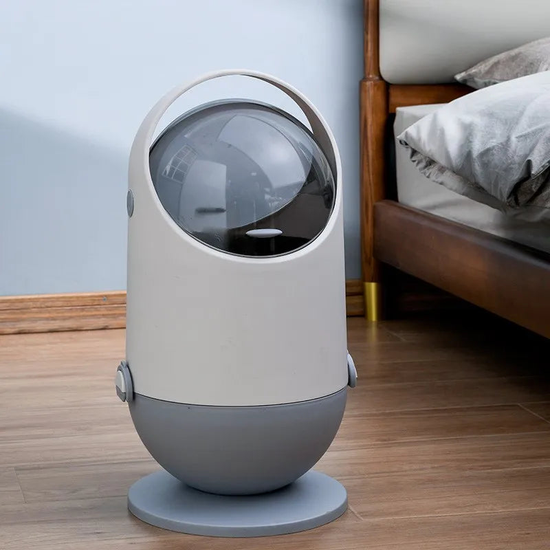 Bin Household Light Luxury Creative Bathroom Kitchen Covered Waste Bin Living Room Sanitary Paper Towel Toilet Storage Basket