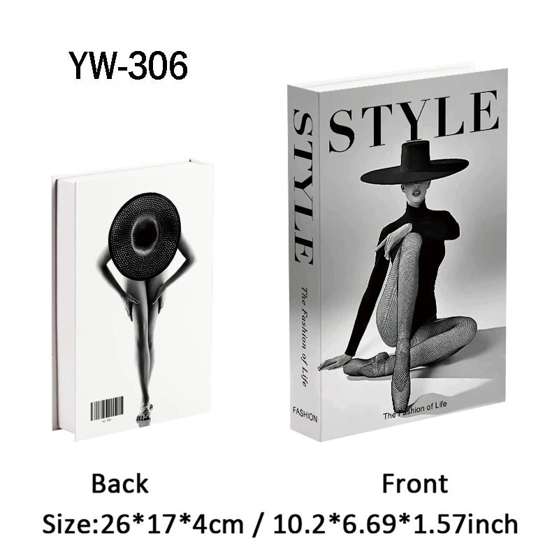 Fashion Luxury Fake Books Decoration Perfume Girl Magazine Simulation Book Shooting Coffee Table Villa Hotel Decor Props