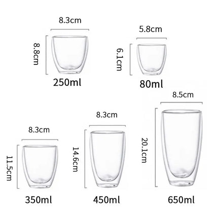 Heat-Resistant Double Wall Glass Cup