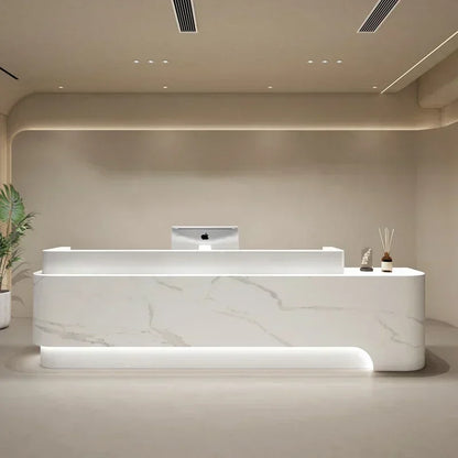 Checkout Beauty Salon Reception Desks Counter Podium Front Desk Spa Luxury Escritorios De Oficina Modernos Shop Furniture