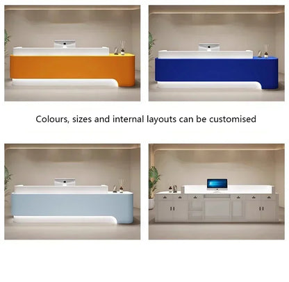 Checkout Beauty Salon Reception Desks Counter Podium Front Desk Spa Luxury Escritorios De Oficina Modernos Shop Furniture