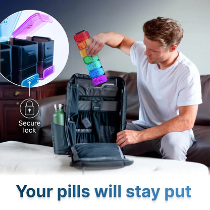 Extra Large Weekly Pill Organizer 2 Times a Day Am Pm 7 Day Oversized Daily Vitamin Organizer Pill Container Medicine Holder