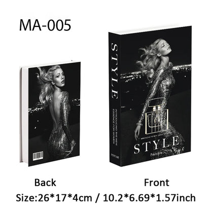 Fashion Luxury Fake Books Decoration Perfume Girl Magazine Simulation Book Shooting Coffee Table Villa Hotel Decor Props