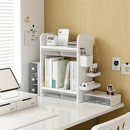 White Double-layer Desktop Storage Organizer
