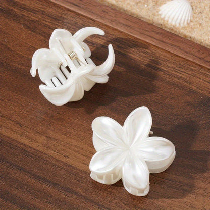 Fashionable Simple Shiny Egg-Shaped Flower Hair Clip，Ladies、Girls Party Hair Accessories 4cm