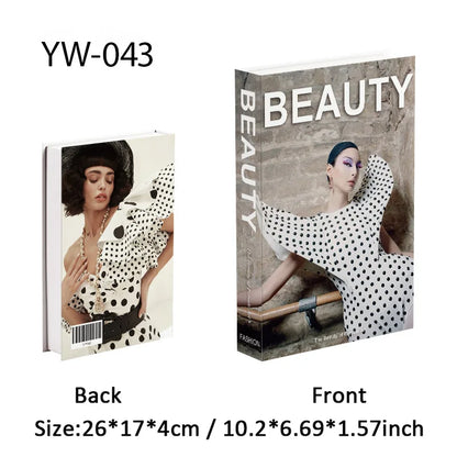 Fashion Luxury Fake Books Decoration Perfume Girl Magazine Simulation Book Shooting Coffee Table Villa Hotel Decor Props