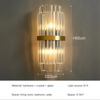 LED Luxury Crystal Wall Lamps