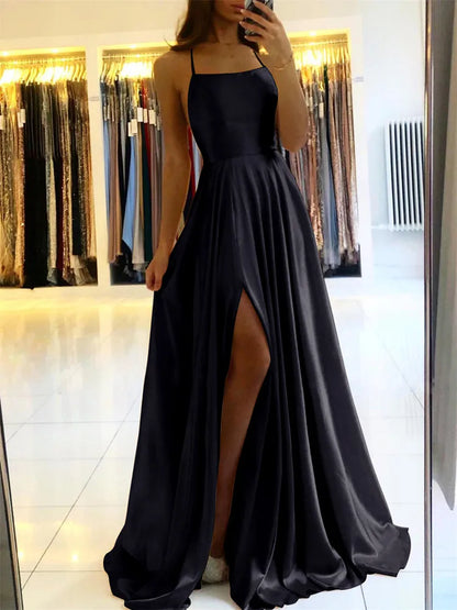 perfect party satin maxi dress
