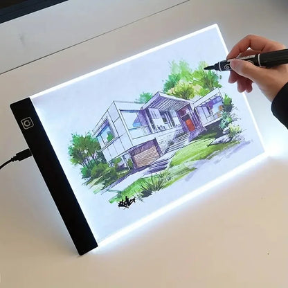 Led Drawing Copy Pad 3 Level Dimmable Board Table  Adjustable Light Notepad