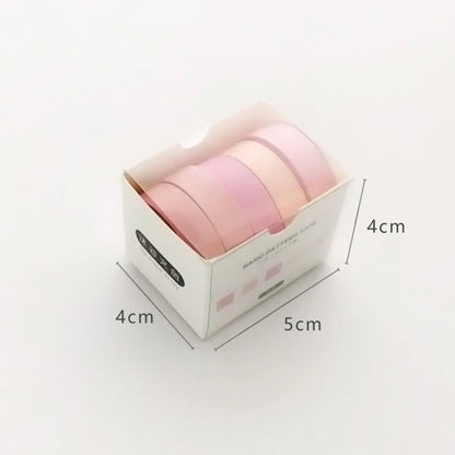 5Pcs Sakura Washi Tape Set Basic Decorative Adhesive Tape Journal Supplies Washitape Stationery Scrapbooking Cute Masking Tape