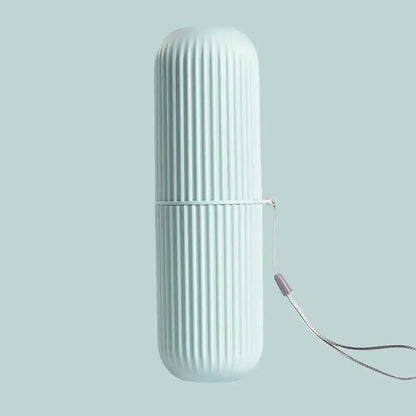 Travel Toothbrush Storage Box Vertical Stripe Portable Mouthwash Cup Brushing Cup Toothware Box Toothpaste Storage Cartridge
