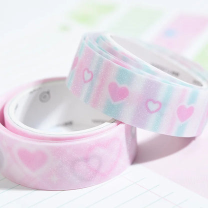 5 roll/lot Cute Girl Heart Washi Tape Sweet Cool Scrapbooking Journal Decorative Adhesive Tapes DIY Material Sticker Stationery
