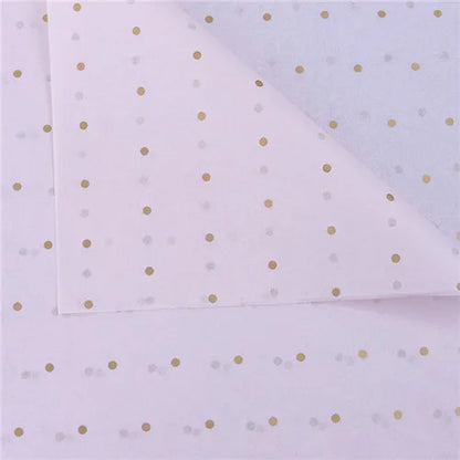 10 Sheets/lot 50*70 Cm Gift Wrapping Paper DIY Handmade Craft Star Love Dot Pattern Tissue Paper  Floral Packaging Material