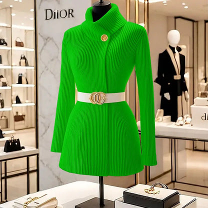 Unique Super Good-Looking Slim Celebrity Ladies Chic Sweater Tops 2025 Autumn Winter New Knitted Sweater Women's Outer Wear