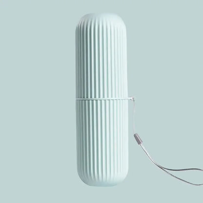 Travel Toothbrush Storage Box Vertical Stripe Portable Mouthwash Cup Brushing Cup Toothware Box Toothpaste Storage Cartridge