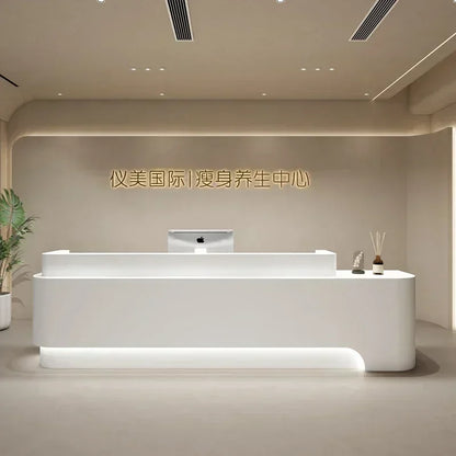 Checkout Beauty Salon Reception Desks Counter Podium Front Desk Spa Luxury Escritorios De Oficina Modernos Shop Furniture