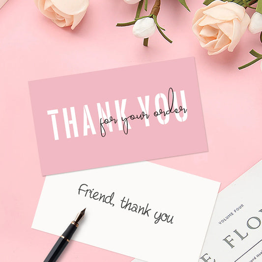 50pcs Thank You Card for Business,Party,Thank You Cards Small Business Supplies,Thank You For Your Order Card for Gift Packaging