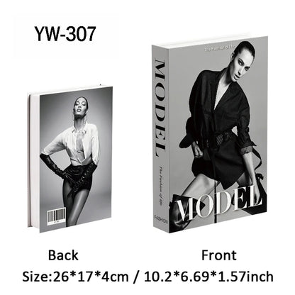 Fashion Luxury Fake Books Decoration Perfume Girl Magazine Simulation Book Shooting Coffee Table Villa Hotel Decor Props