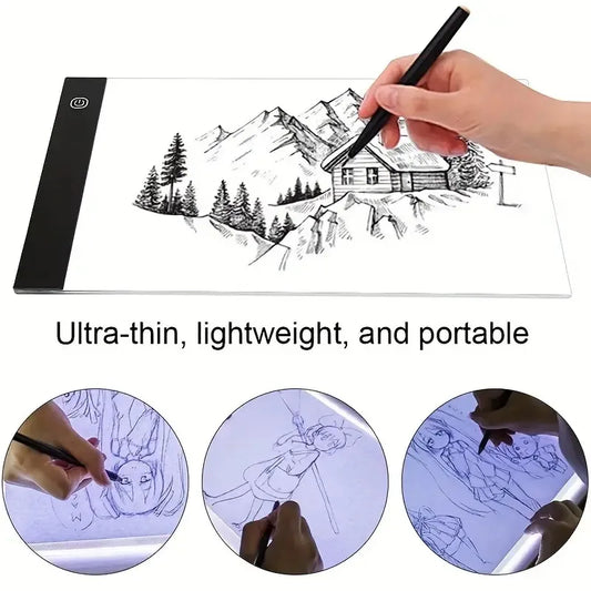 Led Drawing Copy Pad 3 Level Dimmable Board Table  Adjustable Light Notepad
