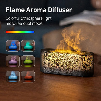 Vissko Flame Aroma Diffuser RGB Air Humidifier Ultrasonic Cool Mist