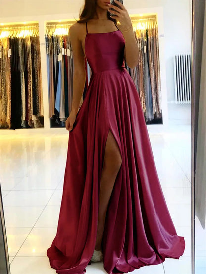 perfect party satin maxi dress