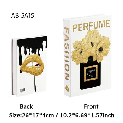 Fashion Luxury Fake Books Decoration Perfume Girl Magazine Simulation Book Shooting Coffee Table Villa Hotel Decor Props