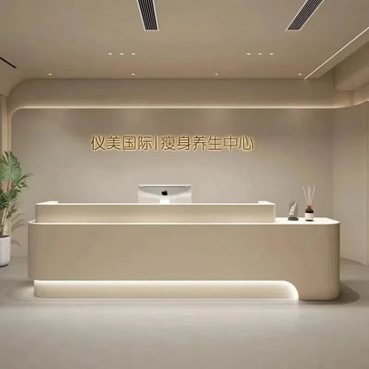 Checkout Beauty Salon Reception Desks Counter Podium Front Desk Spa Luxury Escritorios De Oficina Modernos Shop Furniture