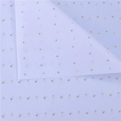 10 Sheets/lot 50*70 Cm Gift Wrapping Paper DIY Handmade Craft Star Love Dot Pattern Tissue Paper  Floral Packaging Material