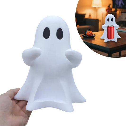 2025 New Halloween Ghost 3D Drink Holder Statue - Cute Spooky Desktop Organizer For Office Home Decoration Gifts R5C2